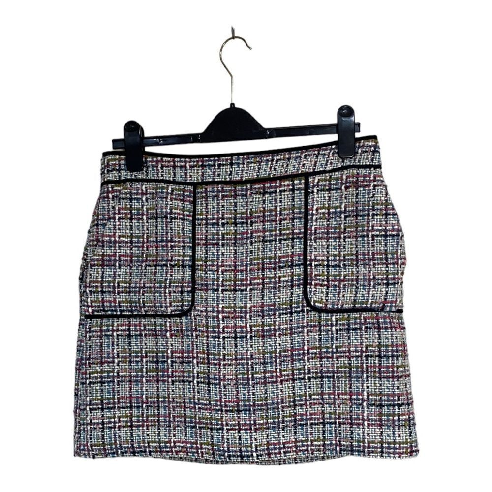 Ann Taylor LOFT Multicolor Tweed Skirt with Two Front Pockets